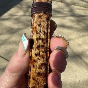 My Michelle Leopard Print Watch with Brown Strap